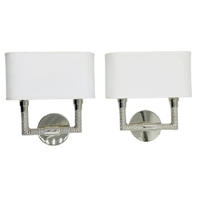 Pair of "Dubois II" Wall Sconces in Nickel Finish