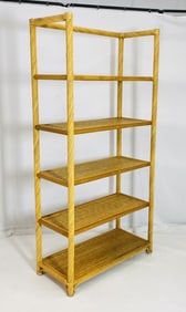 Five Tier Display Cabinet in Rattan and Pencil Reed, USA 1960's