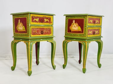 Hand-Painted Shabby Chic Nightstands or Side Tables