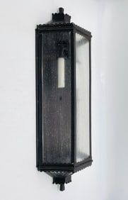 Wrought Iron & Glass Wall Sconce by Steven Handelman Studios, Labeled & Dated 22