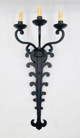 Custom Wrought Iron Wall Sconce by Steven Handelman Studios, USA 2023