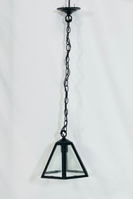 Custom Wrought Iron & Glass Chandelier by Steven Handelman Studios, USA 2021