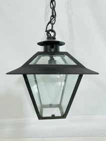 Custom Wrought Iron & Glass Chandelier by Steven Handelman Studios, USA 2021