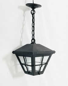 "Hacienda" Wrought Iron & Glass Chandelier by Steven Handelman Studios, USA 2018