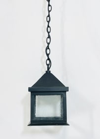 Wrought Iron and Glass Pendant Light by Steven Handelman Studios, USA 2021