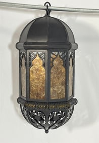 Vintage Style Pendant Light with Mica Shade by Steven Handelman Studios, USA 2000s
