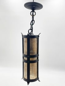 Vintage Style Pendant Light with Mica Shade by Steven Handelman Studios, USA 2016