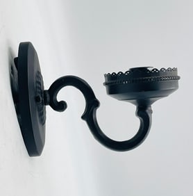 Vintage Wall Sconce by with a Black Finish