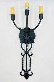 Custom Wrought Iron Wall Sconce by Steve Handelman Studios, USA 2022