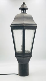 Outdoor Light in Aged Steel & Glass by Steven Handelman Studios, USA 2000s