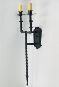 Double "Lucaisi" Wall Sconce in Wrought Iron by Steven Handelman Studios, USA 2021