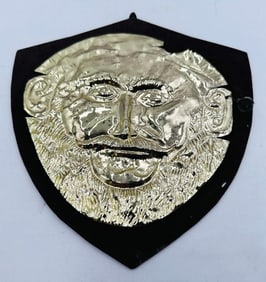 Vintage Gold Tone Wall Sculpture, Mask Of Agamemnon