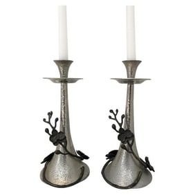 Black Orchid Candlestick Holders by Michael Aram