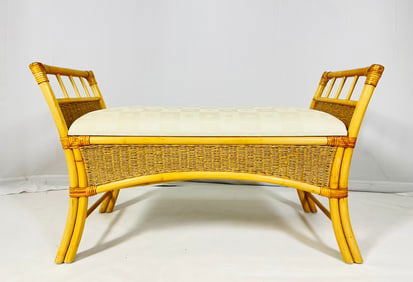 Vintage Rattan Bench