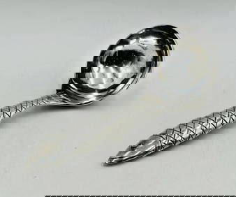 Large Silver Ladle With Fish Handle & Glass Eyes by Emilia Castillo, Mexico 1980's (1 of 10)