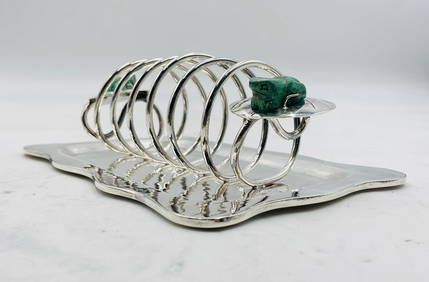 Desk Organizer by Emilia Castillo, Frog on Lilly Pad Collection, Hand-Signed, Mexico 1980's (1 of 14)
