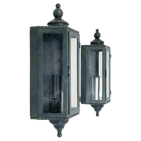 Pair of Wrought Iron & Glass Sconces attb to Paul Ferrante