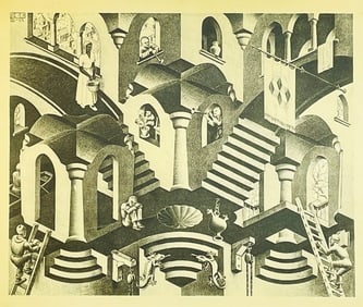 M. C. ESCHER | CONVEX AND CONCAVE, 1970 Lithograph by Van Dooren, NV Vlaardingen