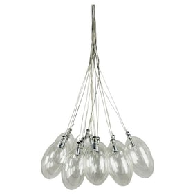 Modern Glass Chandelier With Multiple Glass Shades