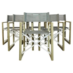 Set of Six Teak Folding Chairs by The Condos Brothers for Restauration Hardware