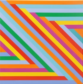 Op Art Acrylic Painting by deSanto Titled -Dimension- USA 2023