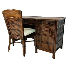 Split Bamboo Desk & Matching Chair