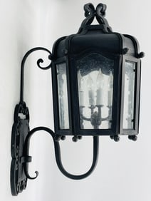 Vintage Wrough Iron "Old Stock" Sconce Light by Paul Ferrante,