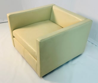 Leather Lounge Chair by Charles Pfister for Knoll, 1971, Labeled.