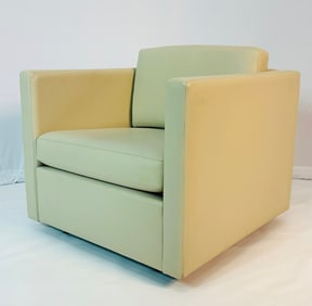 Leather Lounge Chair by Charles Pfister for Knoll, 1971, Labeled.