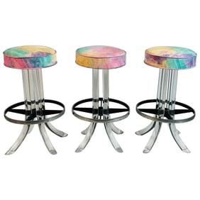 Set of 3 Lucite TUSK Barstools after Charles Hollis Jones, USA 1970s