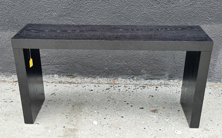Black Console Table With a Ceruzed Oak Finish