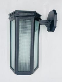 Wrought Iron & Glass Wall Sconce by Steven Handelman Studios