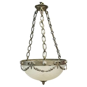 Bronze & Cut Glass Chandelier Made in Spain by Veritable
