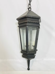 Custom Pendant Light in Steel & Glass by Steve Handelman Studios, USA 2018