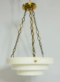 Alabaster and Brass "Verona" Chandelier Vaughan Lighting