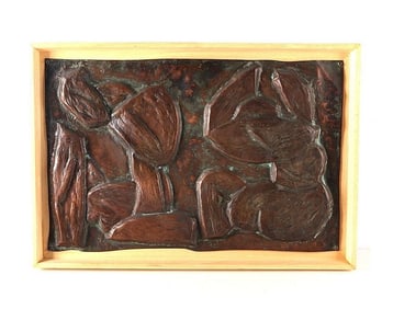 Copper Relief Sculpture by George Wazenegger
