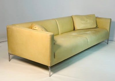 Italian Leather Sofa by Piero Lissoni for Living Divani.