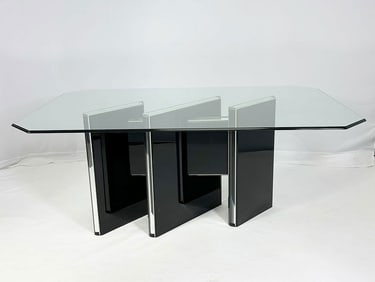Vintage Lucite Dining Table With Glass Top
