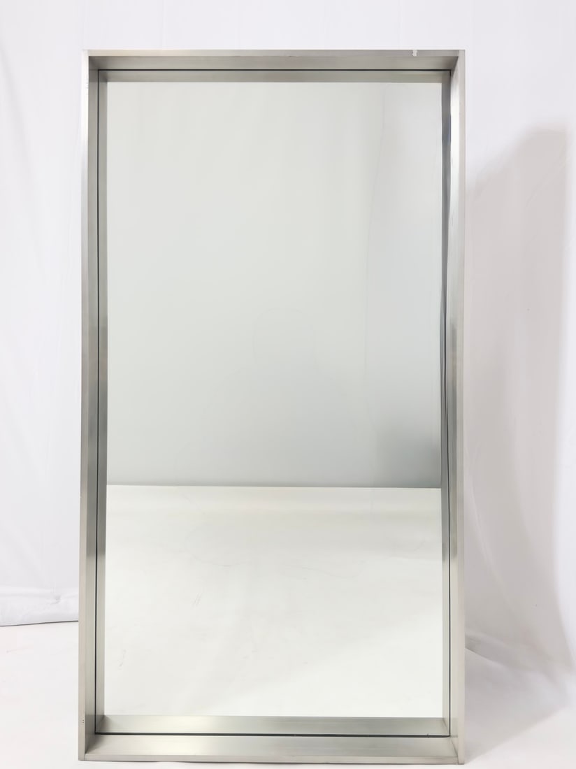 Large Wall Mirror With a Polished Chrome Frame by Restoration Hardware (1 of 2)