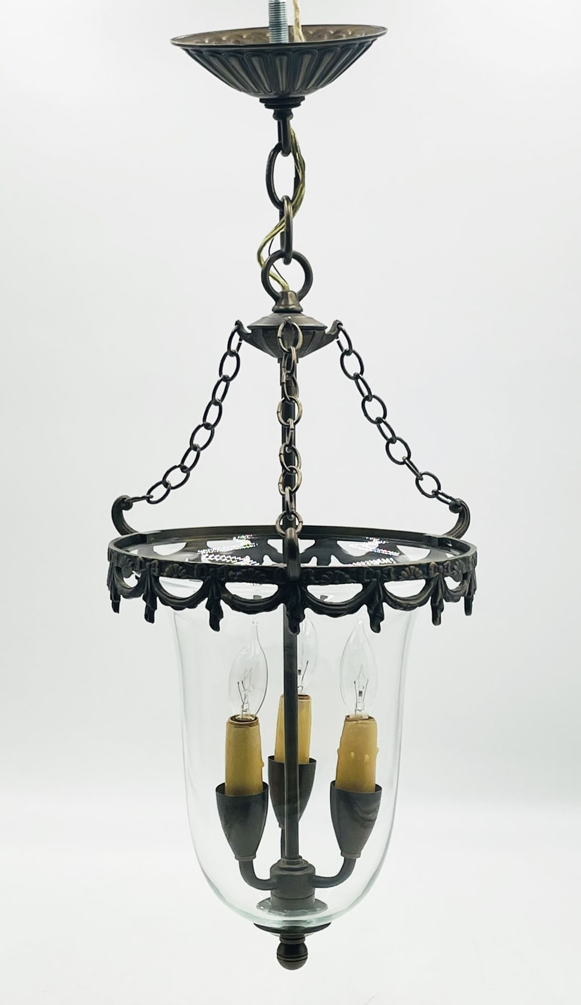 Bronze and Glass -Bell Jar- Chandelier Light by Phoenix Day (1 of 17)