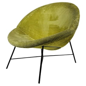 Mid-Century Modern Style Scoop Chair With X Shaped Frame