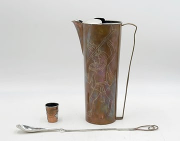 Copper & Silver Cocktail Set by Ana Nunez Brilanti for Victoria Taxco