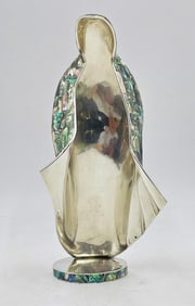 Emilia Castillo for Los Castillo Silver Plate and Abalone Shell Sculpture, Signed