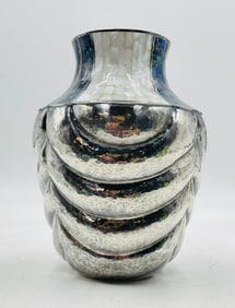 Stunning Los Castillo Mexican Vase w/ Lapis, Malachite & MOP Inlay