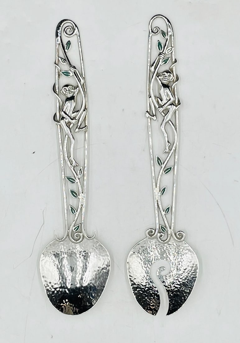 Set of "Monkey" Serving Utensils by Emilia Castillo, Mexico 1980s (1 of 14)