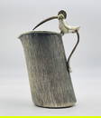 Los Castillo Silver Plate Pitcher with Inlaid Bird Handle, Mexican Modernist Design