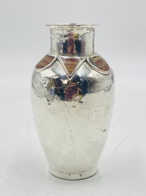 Emilia Castillo Silverplate & Jasper Vase – Mexican Artisan Design