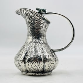 1960s Los Castillo Water Pitcher – Azurite Inlay & Malachite Frog, Taxco Mexico