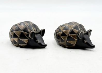 Charming Armadillo Shakers by Emilia Castillo – Porcelain & Pure Silver