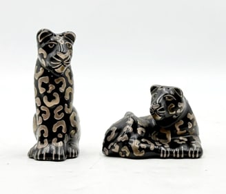 Fierce & Playful – Signed Emilia Castillo Cheetah Salt & Pepper Shakers, 1980s